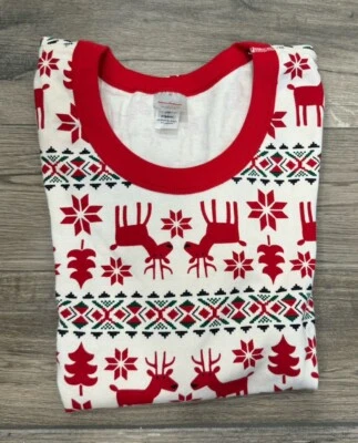 Hanna Andersson Women's Organic Cotton Pajama Top Size XL Dear Deer Christmas - Image 1 of 4