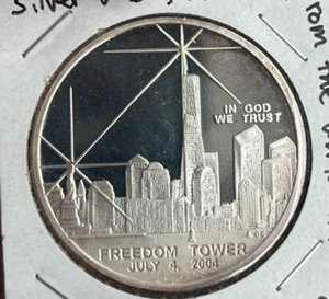 2004 Northern Mariana Islands Dollar Freedom Tower - Silver Clad (Not Pure) L2 - Picture 1 of 2