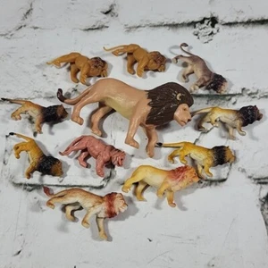 Lions Lion Toys Plastic Figures Vintage Collectibles Lot of 11 Vintage - Picture 1 of 5