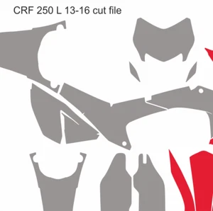 Motocross MX Vektorvorlage CRF 250 L 13-16 geschnittene Designdatei - Bild 1 von 1
