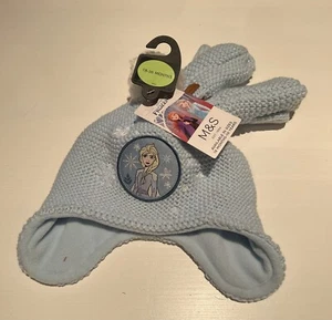 Disney Frozen 2 Hat & Mitts Set Age 18-36 Months New With Tags Trapper Hat - Picture 1 of 2