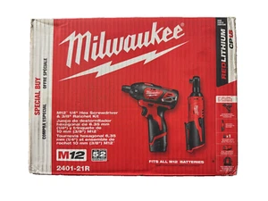 Milwaukee M12 12V Li-Ion Ratsche & Schraubendreher Combo-Kit (2401-21R) - Bild 1 von 3