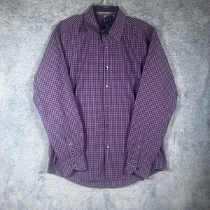 Louis Philippe Men's Blue/Red Plaid Tailored Fit Long Sleeve Shirt Sz 42cm - Picture 1 of 20