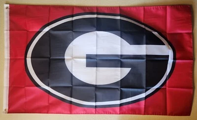 Bandera de fútbol americano Georgia Bulldogs NCAA impresión lateral doble 3x5 pies con ojales  Foto 1 de 3