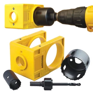 Door Lock Installation Kit Wood Metal Deadbolt Lockset Guide Hole Saw Drill NEW - Picture 1 of 12