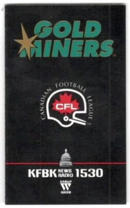 RARE 1993 Sacramento Gold Miners CFL Football Schedule !!! KFBK 1530 - Bild 1 von 1