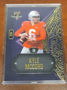 Kyle McCord 2023 Wild Card Seven Card Studs Purple Diamond Foil /6 - Picture 1 of 2