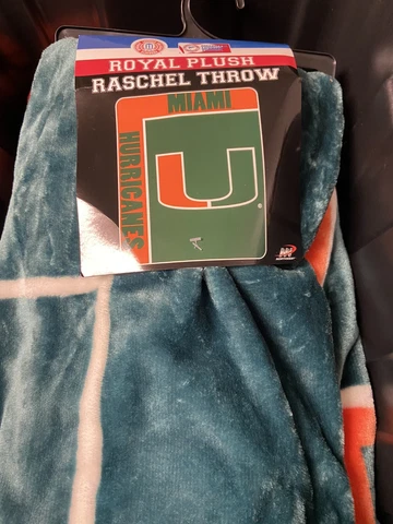 Miami Hurricanes NCAA Northwest Raschel 50 X 60 Throw Team Color Cover