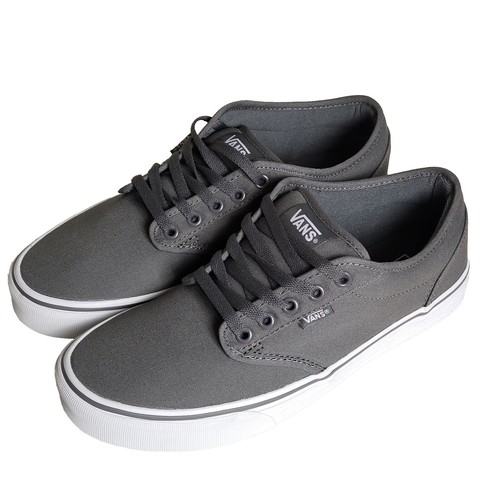 Scarpa da skateboard uomo taglia US 9 Vans Atwood sneaker tela peltro bianco