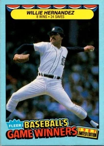 1987 Fleer Baseball's Game Winners #20 Willie Hernandez - Picture 1 of 2