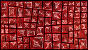 Aboriginal Art Painting by Adam Reid 62cm x 116cm - Picture 1 of 2