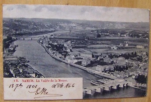 Belgium Postcard: Namur. The Vallee of the Meuse posted 1912 - Bild 1 von 2