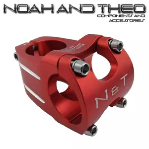 Manillar de carretera de carreras de bicicleta de 40 mm de vástago corto 28,6 mm o 1-1/8" a 31,8 mm MTB ROJO - Imagen 1 de 2