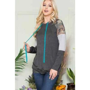 CELESTE CLOTHING CAMO CONTRAST HOODY WITH STRING DUSTY MINT SIZE XL- CLEARANCE!! - Picture 1 of 4