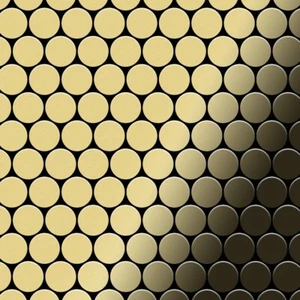 Mosaico azulejo macizo metal latón laminado oro 1,6 mm fuerte dólar-BM - Imagen 1 de 3