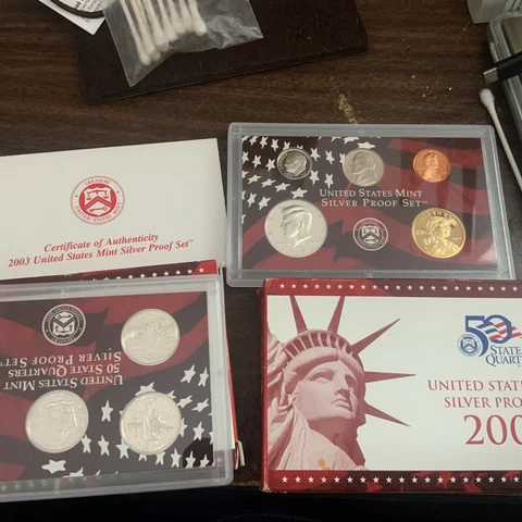 2003-S SILVER PROOF SET WITH COA AND BOX #8 Cover