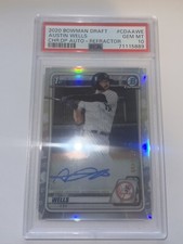 AUSTIN WELLS PSA 10 2020 Bowman Draft Chrome Auto Refractor READ DESCRIPTION