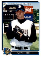 1998 Lethbridge Black Diamonds Grandstand #16 Justin Kees Danville Illinois Card
