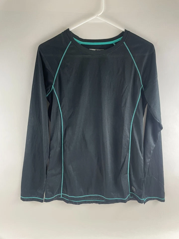 Camisa RBX Performance para mujer talla L negra manga larga cuello redondo ropa deportiva top Foto 1 de 4