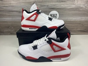 *Nike Air Jordan 4 Retro Fire Red Cement White Black DH6927-161 GS Men's 408452 - Picture 1 of 10