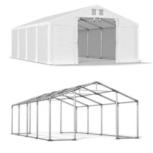5x8 Zeltlagerhalle Werkstattzelt Weidezelt Zelthalle 8x5 weiß DasCompany PVC W - Bild 1 von 3