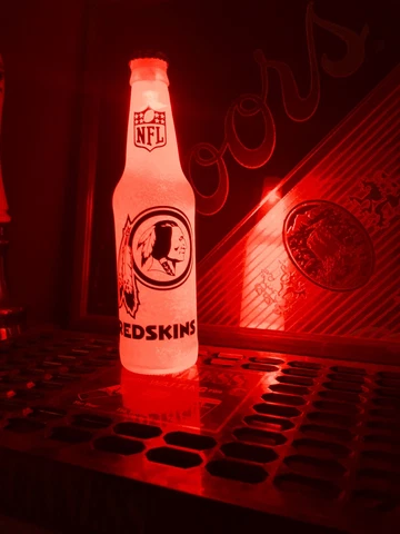 NFL Washington Redskins Football 12 oz Beer Bottle Light LED lamp sign tickets Cover