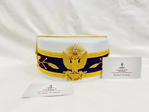 Nueva Gorra Corona Rito Escocés Masónico Grado 33-Blanca Hecha a Mano Regalia Francmasónica - Imagen 1 de 6