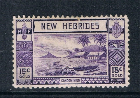 New Hebrides 1938 - 15c Lopevi Is. - Bright Violet - SC 52 [SG 54] MINT B8 Cover