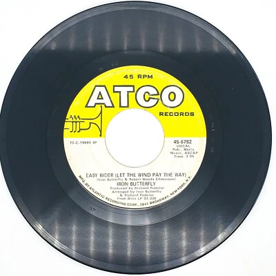 Iron Butterfly Easy Rider Record 45 RPM Single 45-6782 ATCO Records 1970 Y - Image 1 of 2