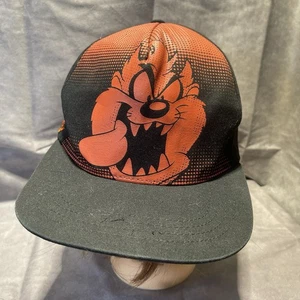 Six Flags Hat Cap Adult One Size Snap Back Black And Orange Tazmanian Devil Taz - Picture 1 of 6