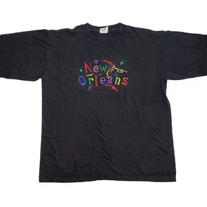 T-shirt New Orleans con note musicali ricamate - XL - Foto 1 di 1