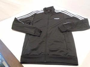CHAQUETA DEPORTIVA ADIDAS TALLA PEQUEÑA ADULTO AZUL MARINO CON 3 RAYAS BLANCAS cremallera frontal - Imagen 1 de 5