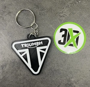 Portachiavi Triumph personalizzabile effetto carbonio - Foto 1 di 4