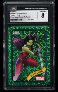 2025 Topps Chrome Marvel Hulk Green Lazer Refractor Gamora /99 #140 CGC 8 NM-MT - Picture 1 of 2