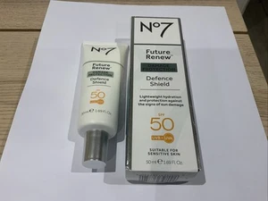 No7 Future Renew Defence Shield & SPF50 for Sensitive Skin 50ml - New & Boxed - Picture 1 of 6