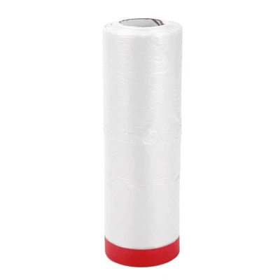 Pre-Taped Masking Film 2500x150cm / 82.02ftx59.06" 1pc Plastic Cover White Red Foto 1 de 4