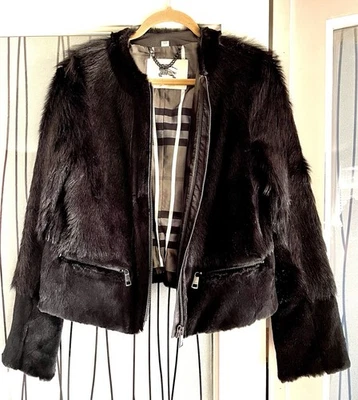 Chaqueta corta de piel de cabra Burberry. US 14 (funcionando pequeño) Foto 1 de 4