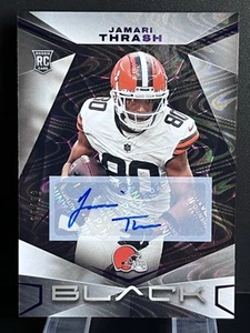 2024 Panini Black Football Jamari Thrash RC Auto #140 Browns Rookie /99 - Picture 1 of 3