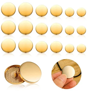 18 Pcs Gold Pearl Shank Buttons for Blazers Golden Coat Buttons 15/20/25mm - Picture 1 of 7