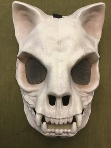 Cat Skeleton Skull Face Mask Halloween - Picture 1 of 3