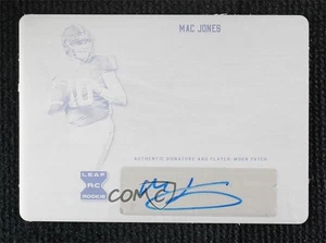 2021 Leaf Trinity Patch Auto Printing Plate Black 1/1 Mac Jones #PA-MJ1 - Picture 1 of 3