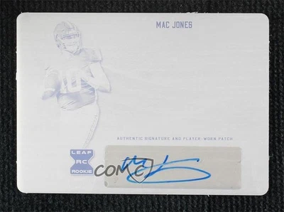 2021 Leaf Trinity Patch Auto Printing Plate Black 1/1 Mac Jones #PA-MJ1 - Image 1 of 3