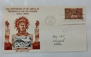 Crosby Real Photo Cover The Trail of Tears Muskogee Oklahoma CDS - Picture 1 of 6