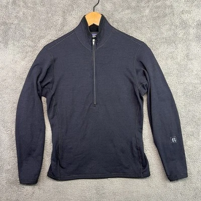 Patagonia Negro 1/4 Cremallera Manga Larga Cuello Top Capa Mujer’s Mediano Foto 1 de 4