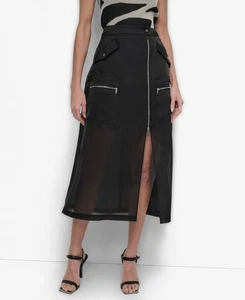 Dkny Women's Organza Cargo Skirt SZ 4 NWT - Picture 1 of 1