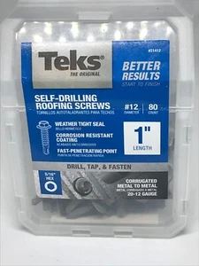 Tornillos hexagonales de 1"" autoperforados para techos Teks 21412 5/16"" hexagonales TOTALMENTE NUEVOS | Vendedor de EE. UU. - Imagen 1 de 3