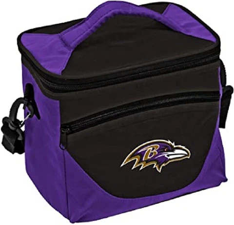 Baltimore Ravens Halftime Cooler Zipper Insulated Lunch Bag Box Tote 9pk NFL Cover