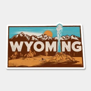 Wyoming State gedruckter Aufkleber Vinyl Decal USA WY USA Auto Fenster - Bild 1 von 1