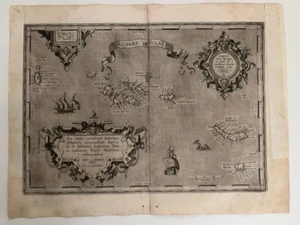 Original 1588 Acores Insulae map by Abraham Ortelius - Azores, Spanish Theatrum - Picture 1 of 10