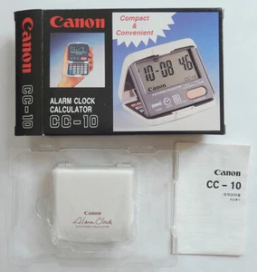 Very Rare Vintage Canon folding travel alarm calculator Clock CC-10 NOS MINT - Picture 1 of 4